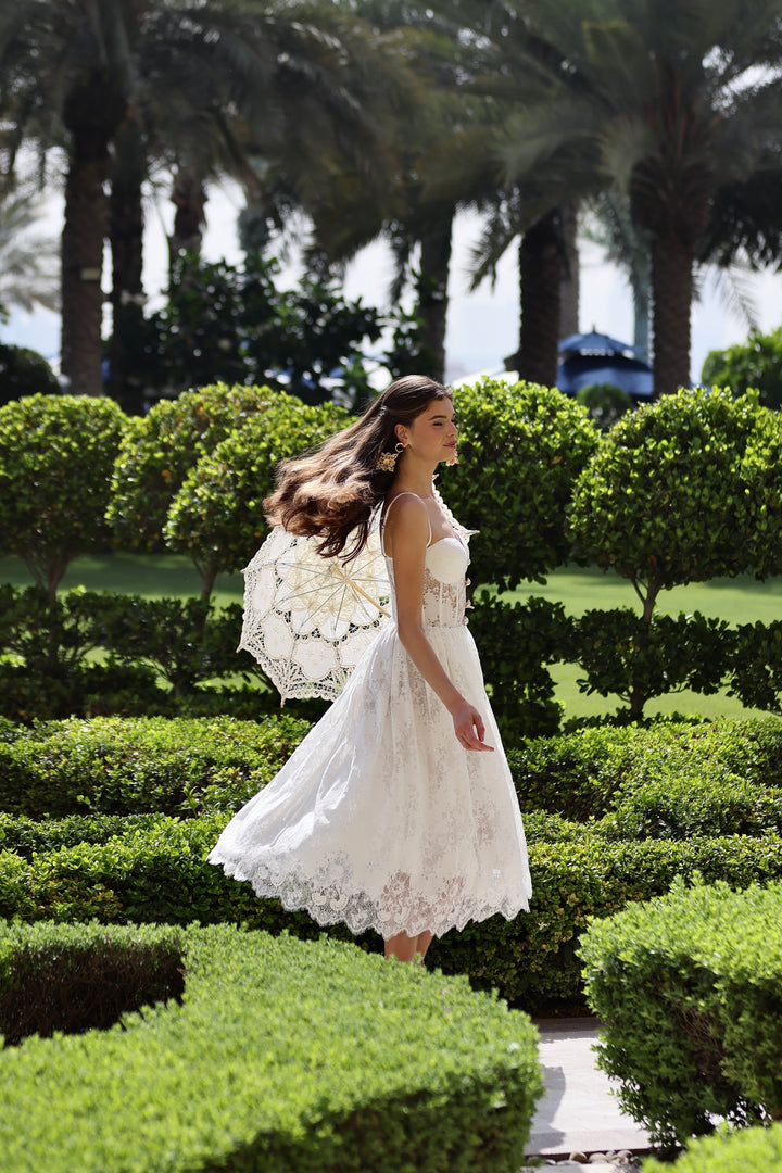 Linda Sarafan Midi in White