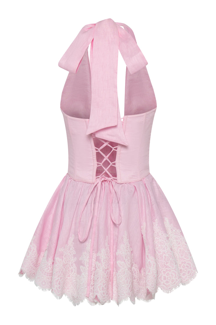 Linen Melania Set Mini in Pink