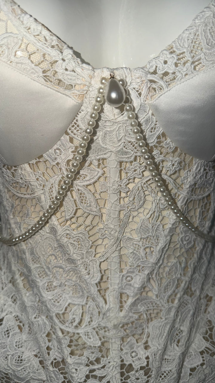 Lady Di Set in White Maxi