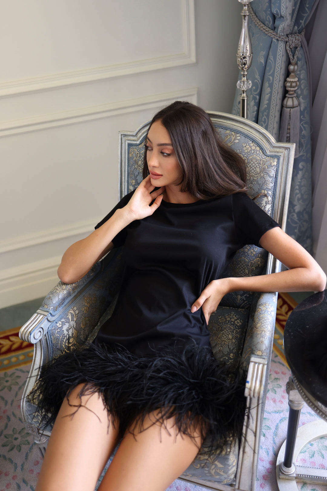 feathered shirt dress Vidal Shirt Dress XS / Rise