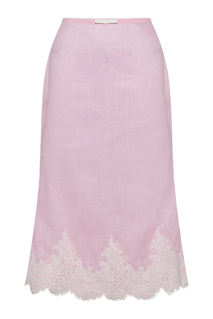 Melania Linen Corset with Midi Skirt