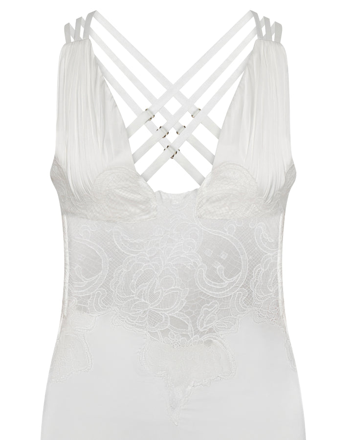 Gianna Dress in White Midi