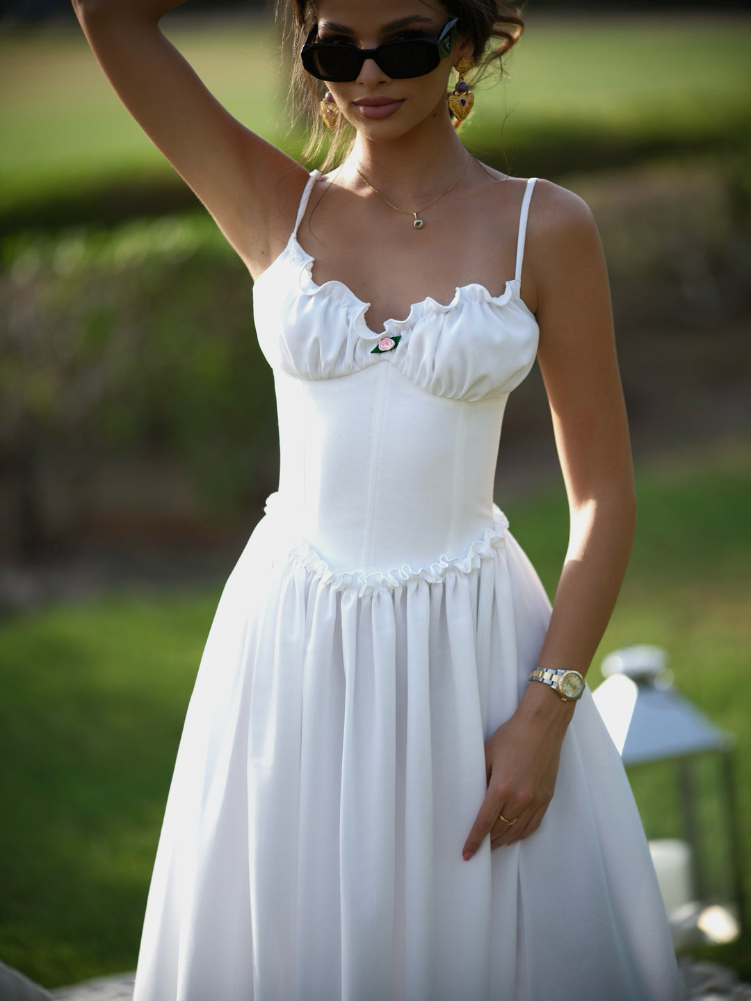 Adelina Dress in White