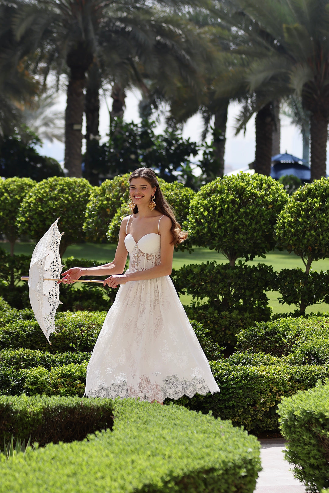 Linda Sarafan Midi in White