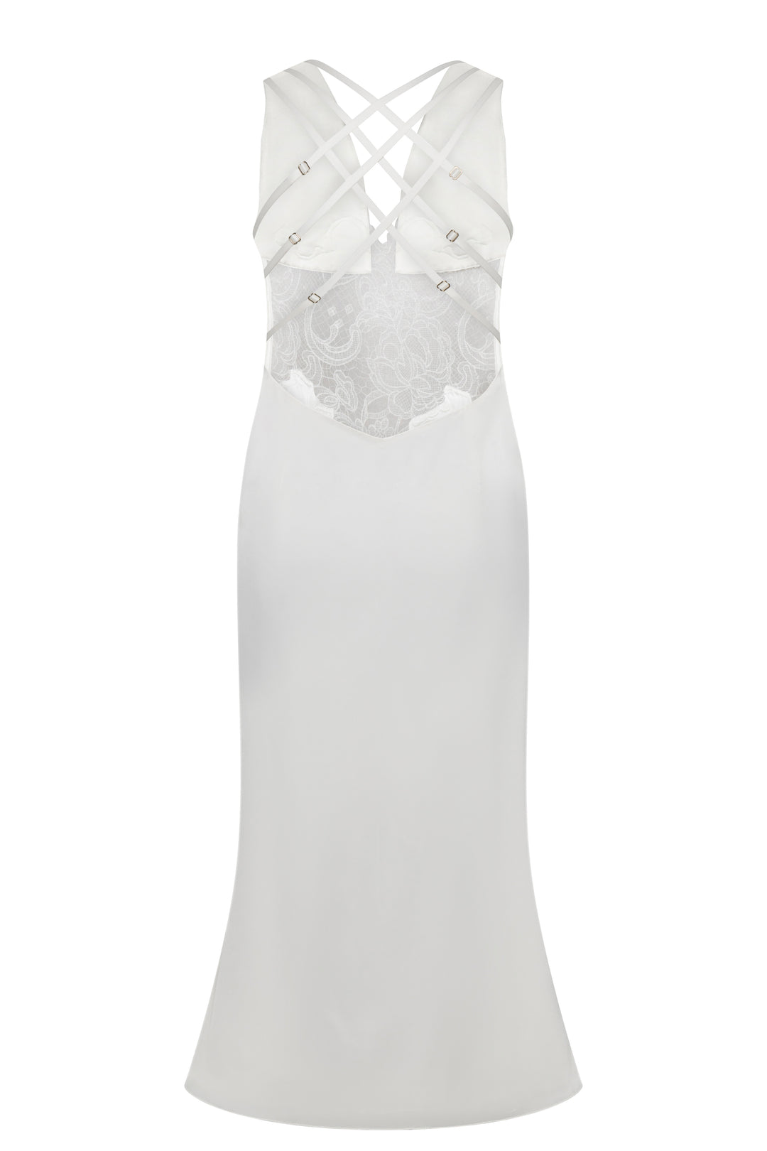 Gianna Dress in White Midi