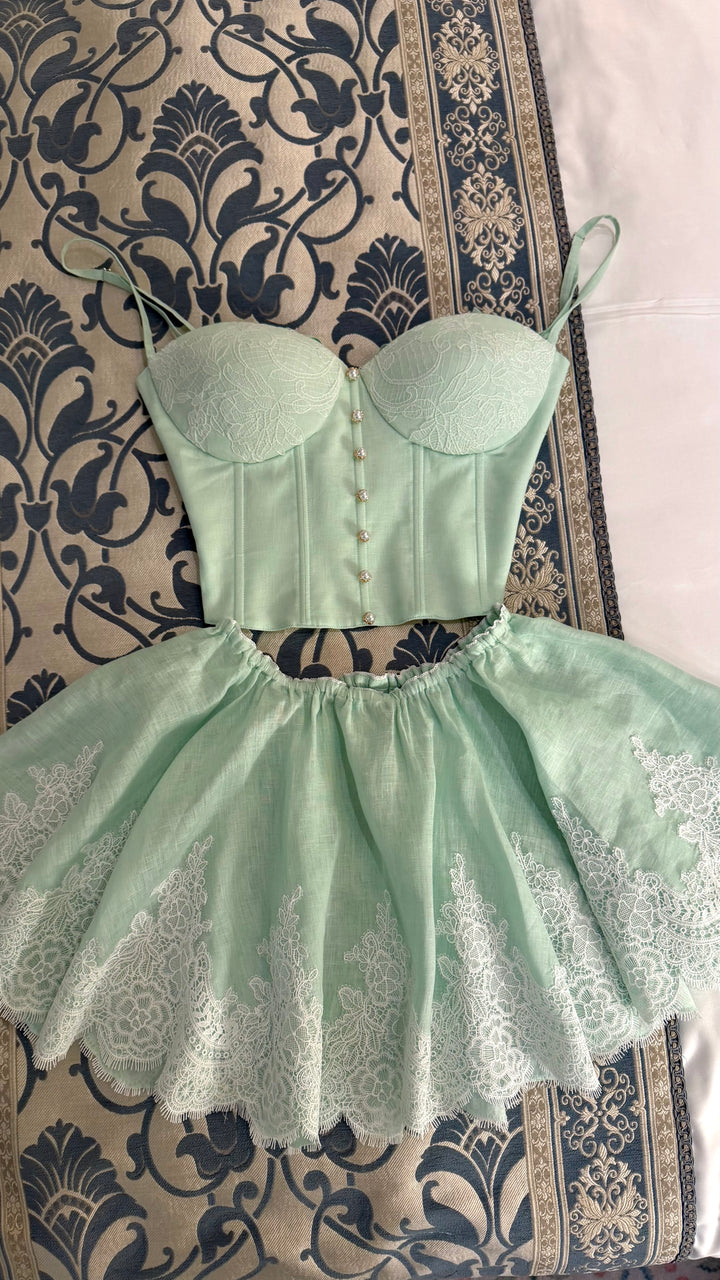 Linen Set in Mint