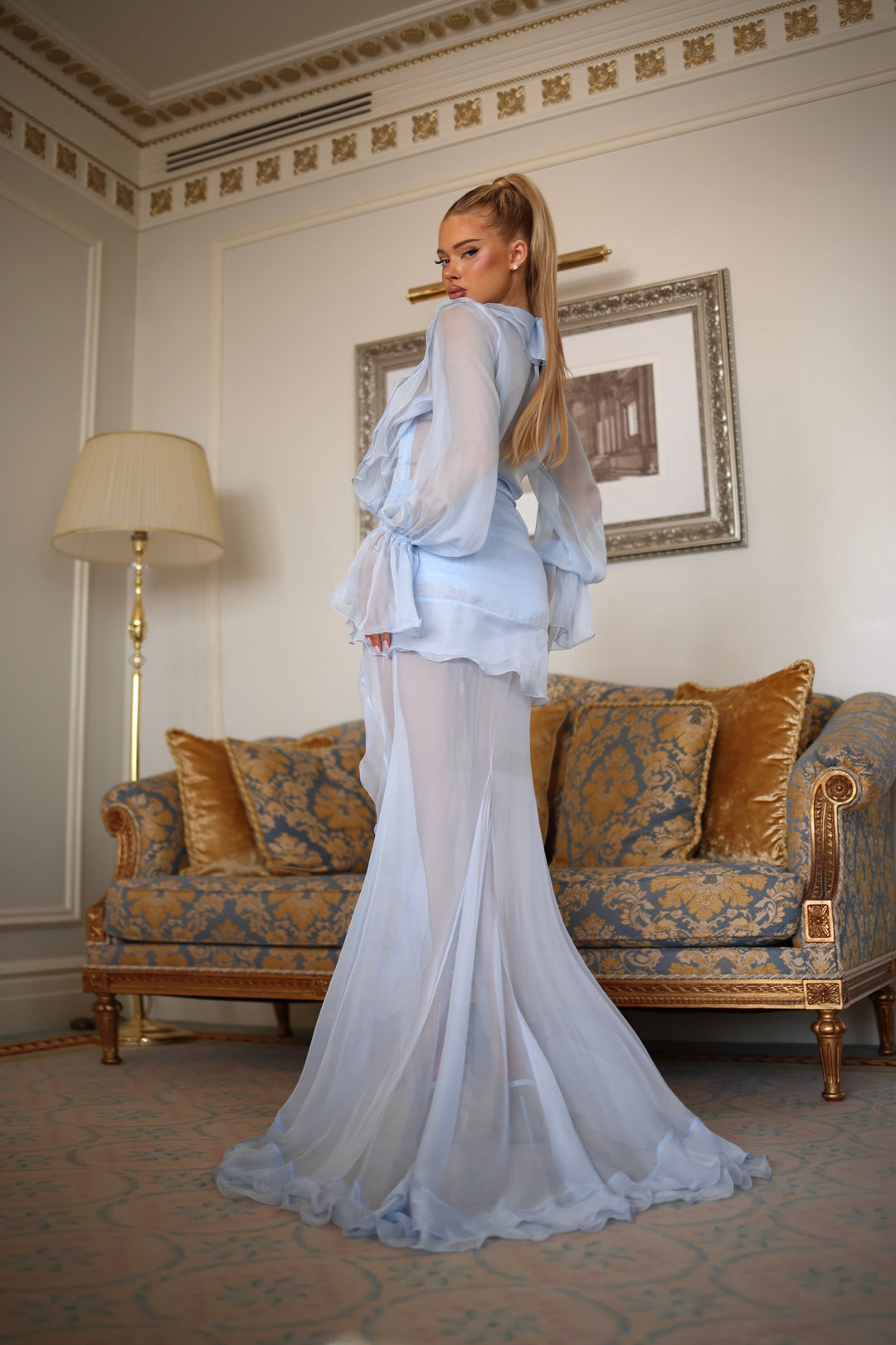 Gia Dress in Baby Blue