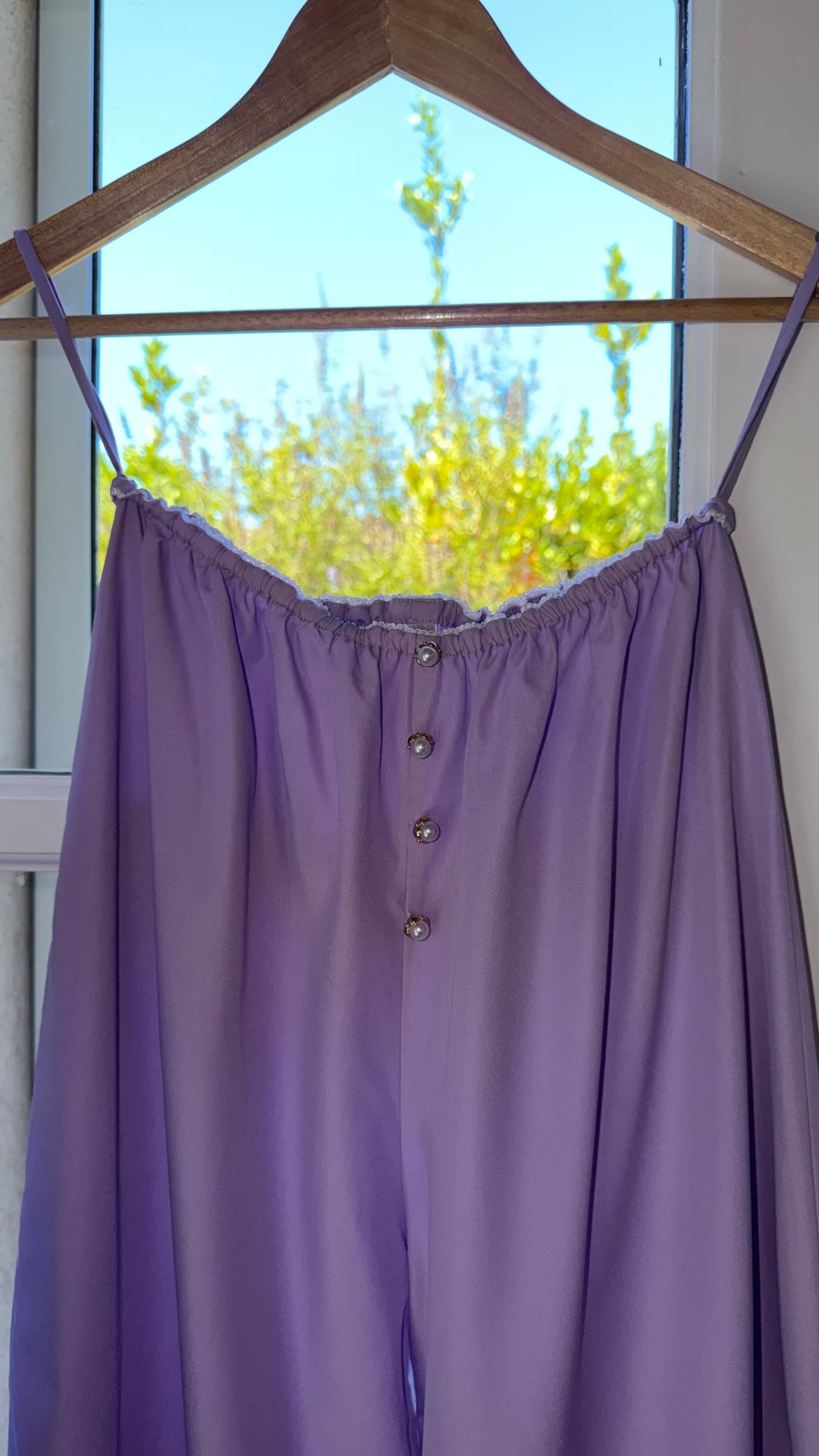 Cotton Set with Pants in Lilac