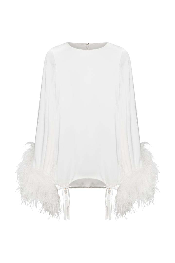 Feather Dress with suspenders