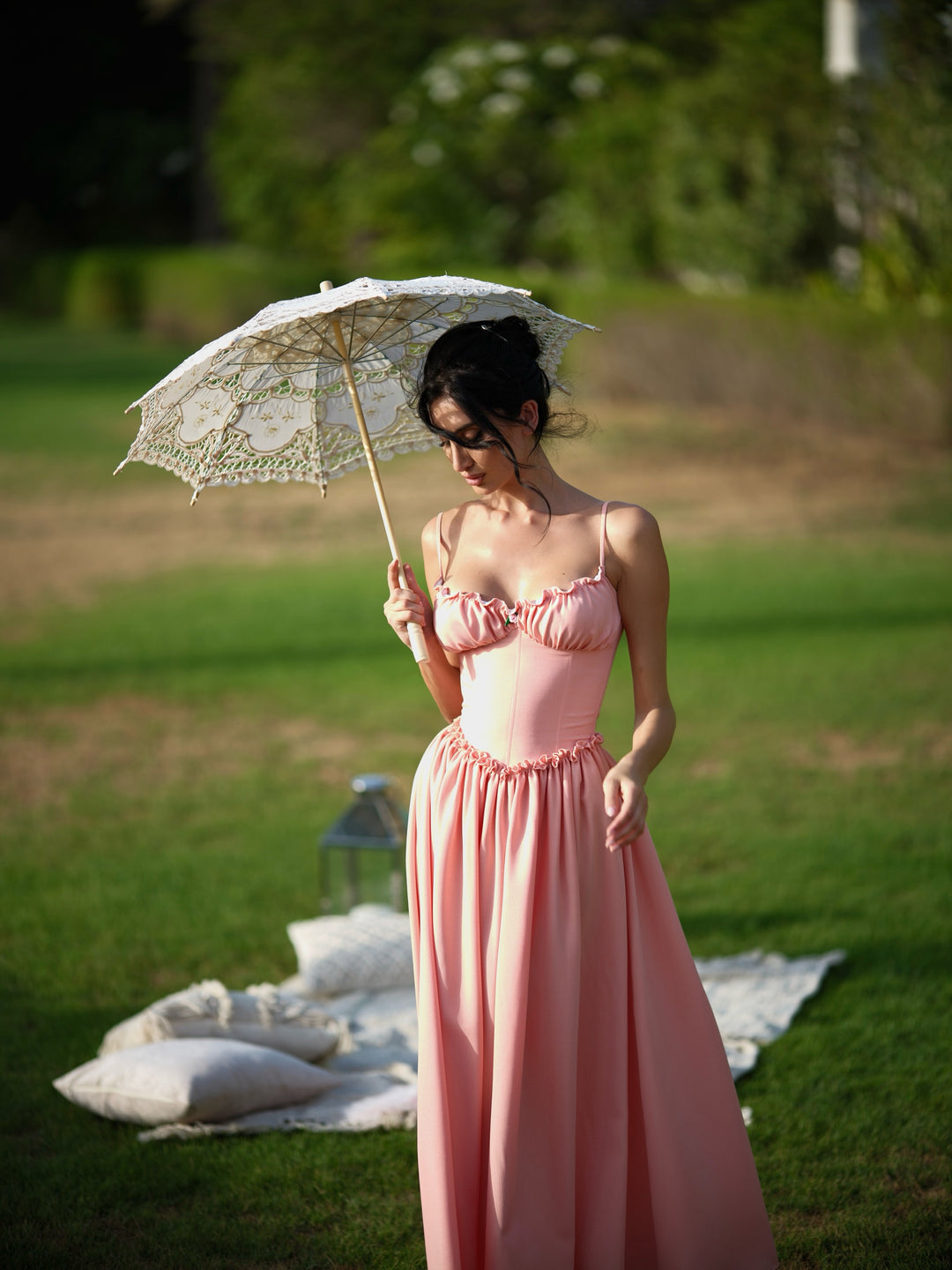 Adelina Dress in Peach