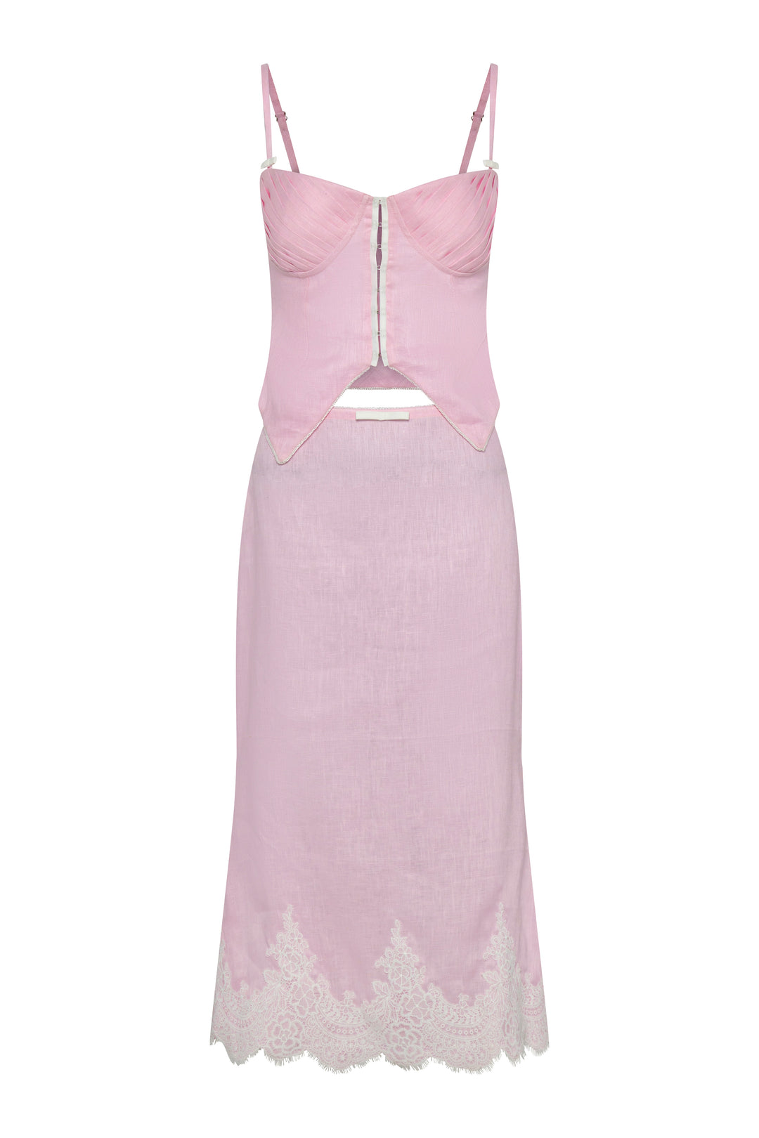 Linen Set with Midi skirt
