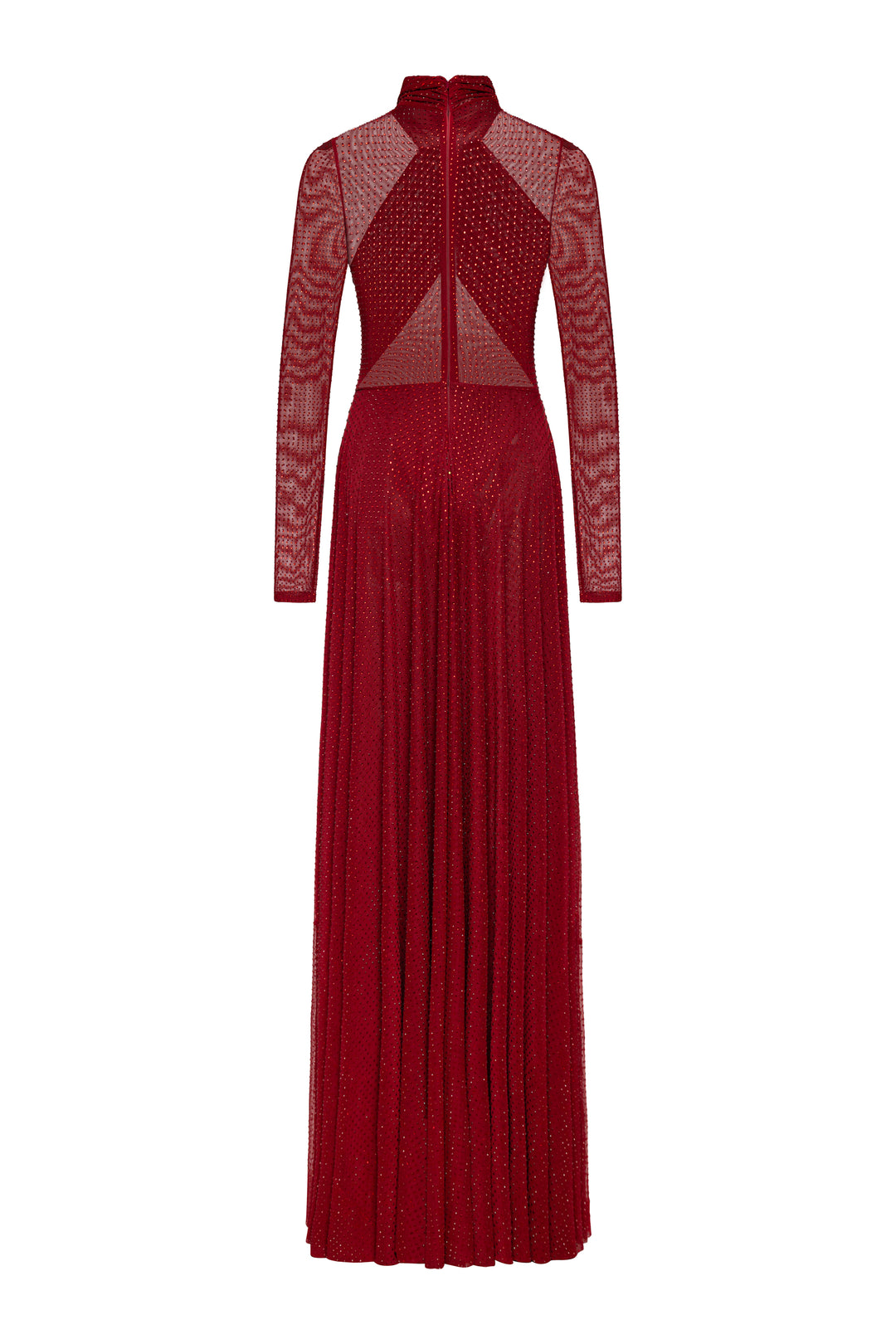 Kendal Crystal Dress in Burgundy