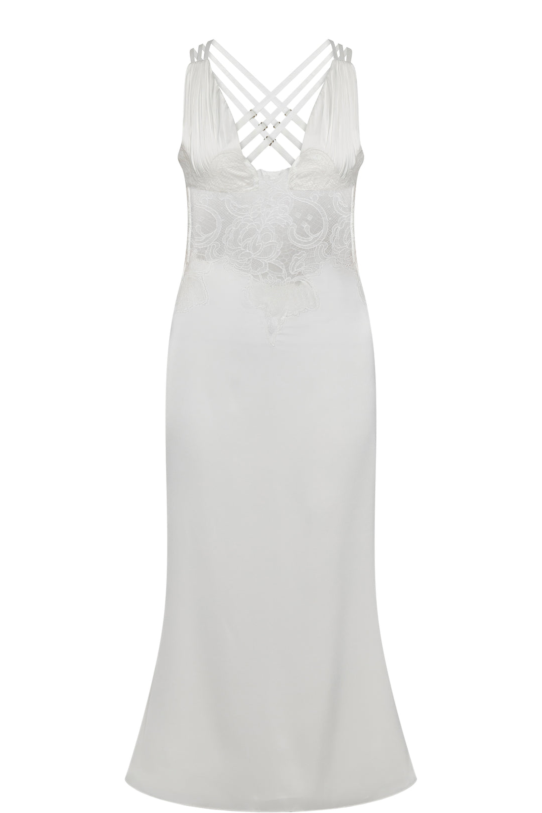 Gianna Dress in White Midi