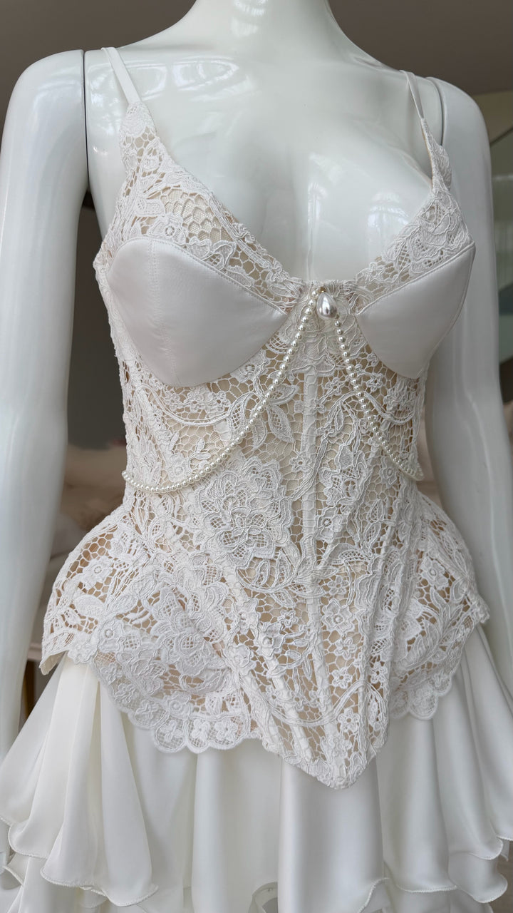 Lady Di Set in White Mini