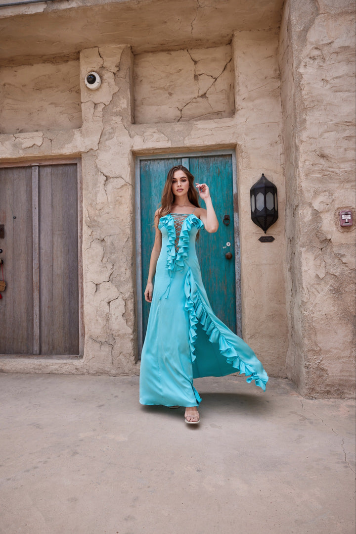 Katrina Dress in Turquoise